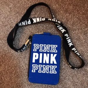 VS Pink lanyard and ID card holder